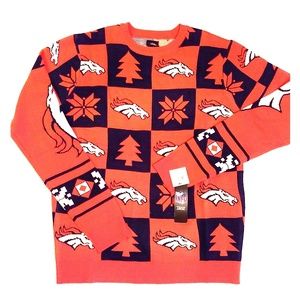 Denver Bronco Official NFL Christmas Sweater -NEW-